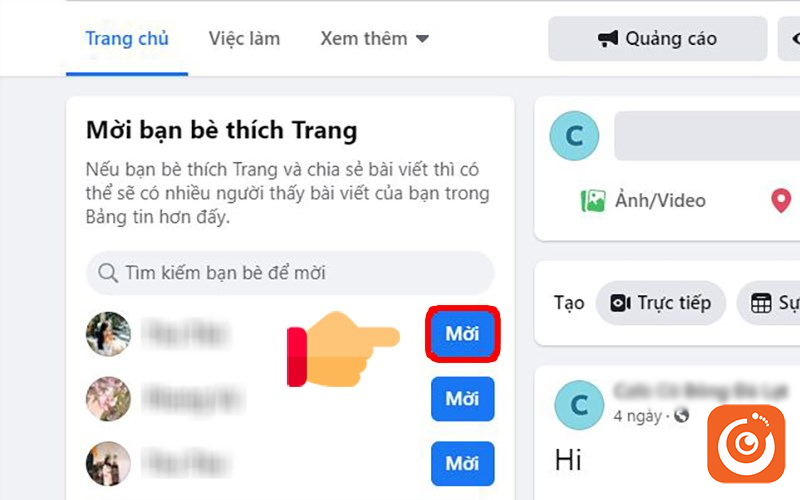 Hướng dẫn cách tăng like fanpage facebook cực nhanh và hiệu quả hoàn toàn miễn phí 2 Mời bạn bè Facebook like Fanpage